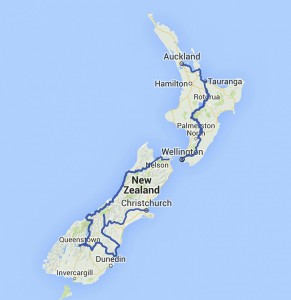 Route Nieuw Zeeland